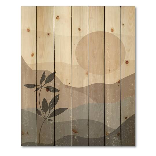 Designart - Minimalist Mountain Landscape At Sunset